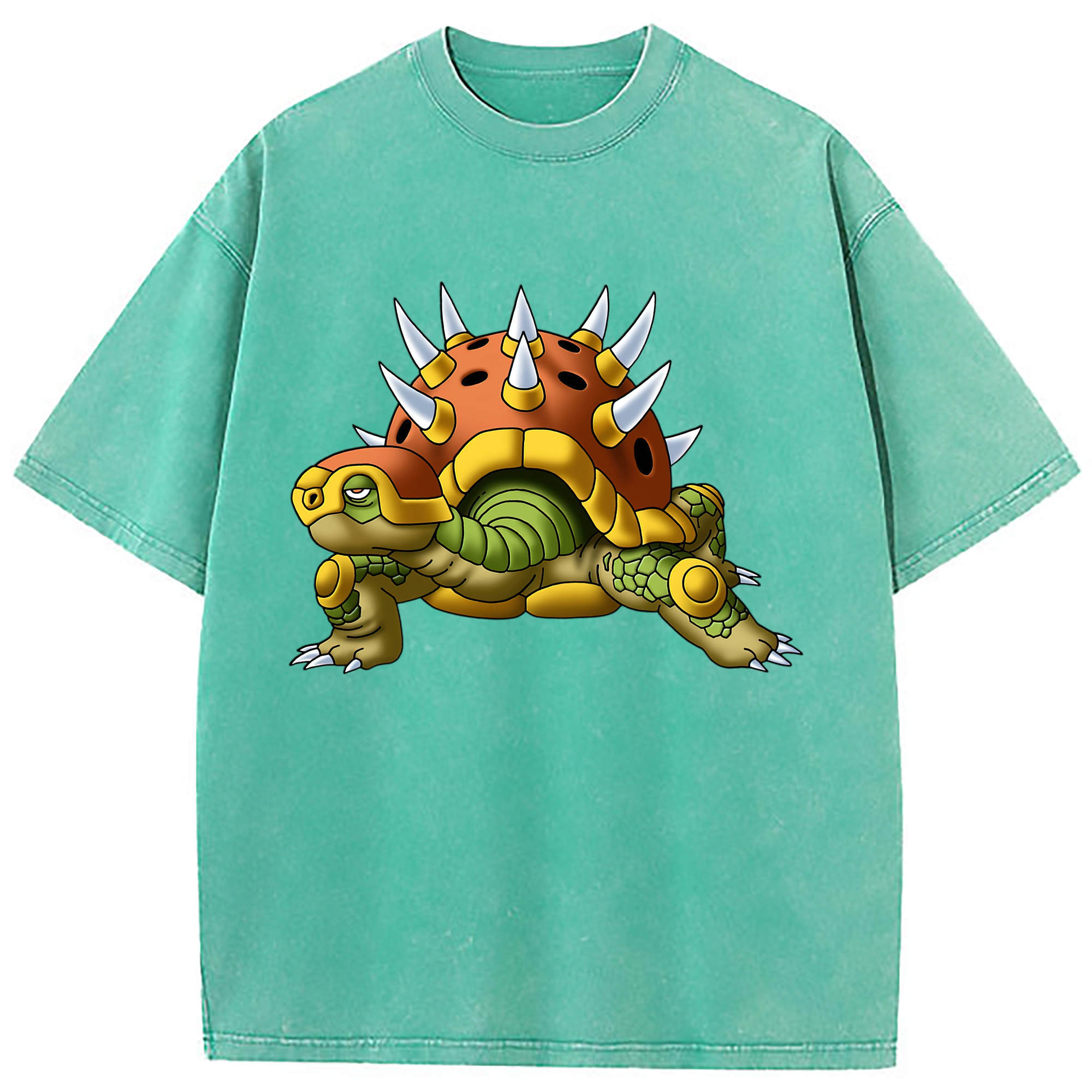（画像用） ドラゴンクエスト Doragon Kuesuto Dragon Quest 綿100% ヴィンテージ風 半袖Tシャツ（フロントプリント）